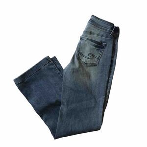 Silver Jeans Avery Trouser Women 28 x 33 Long High Rise Flare Boot Medium Wash